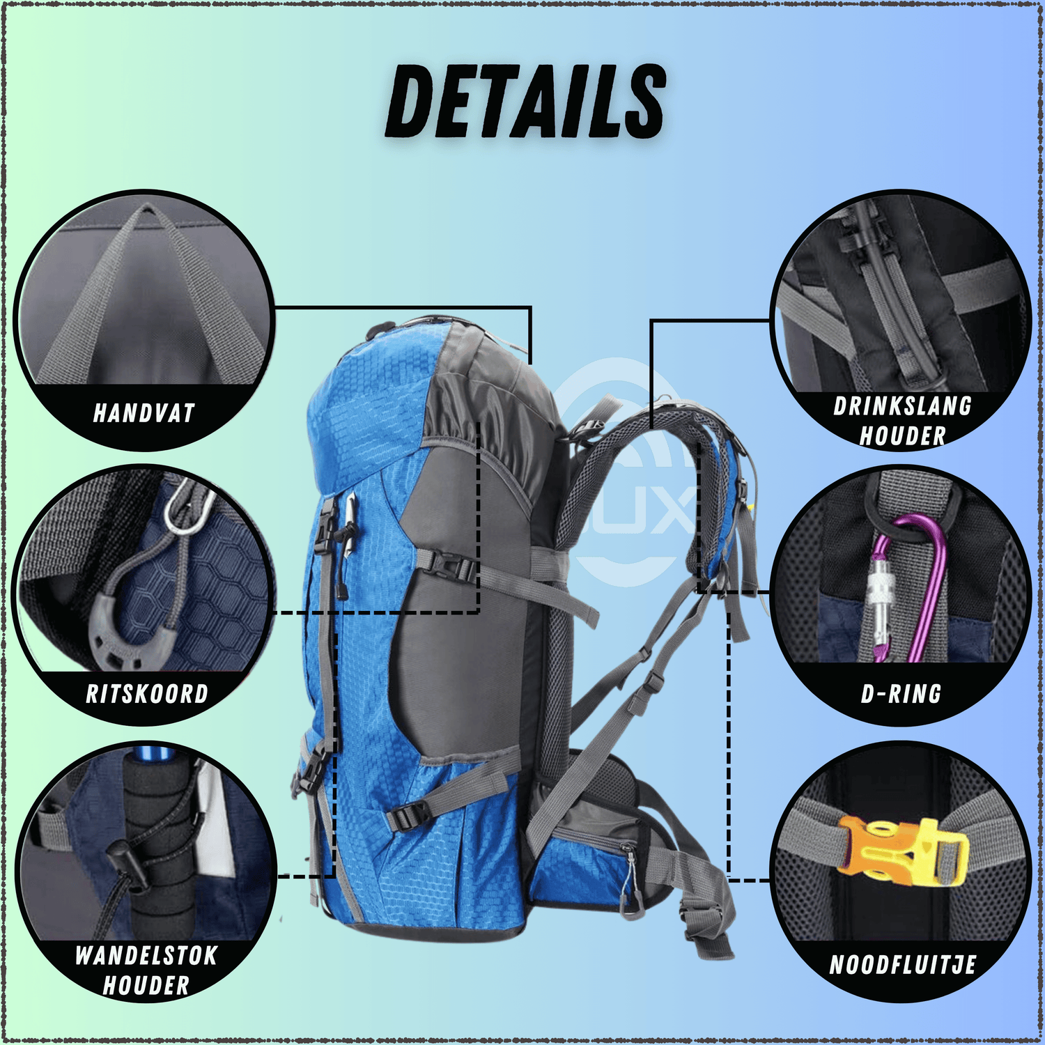 Backpack Adventure 60L Blauw