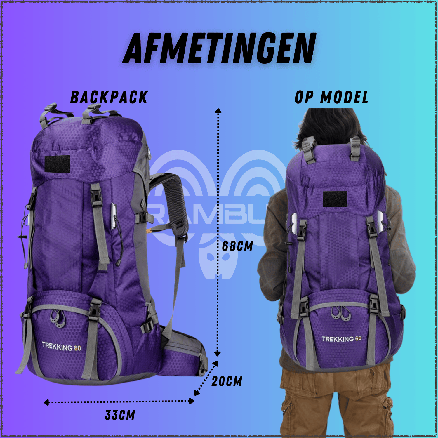 Backpack Adventure 60L Paars
