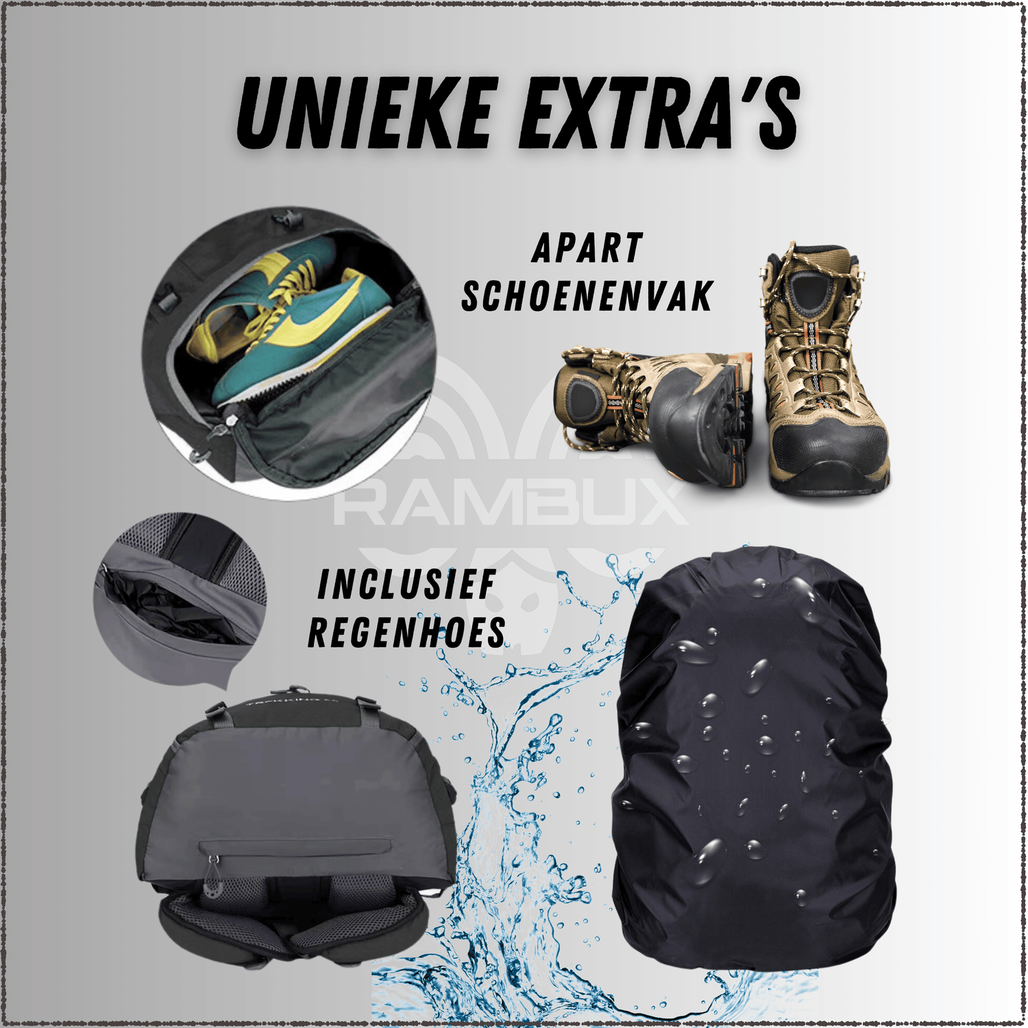 Backpack Adventure 60L Zwart