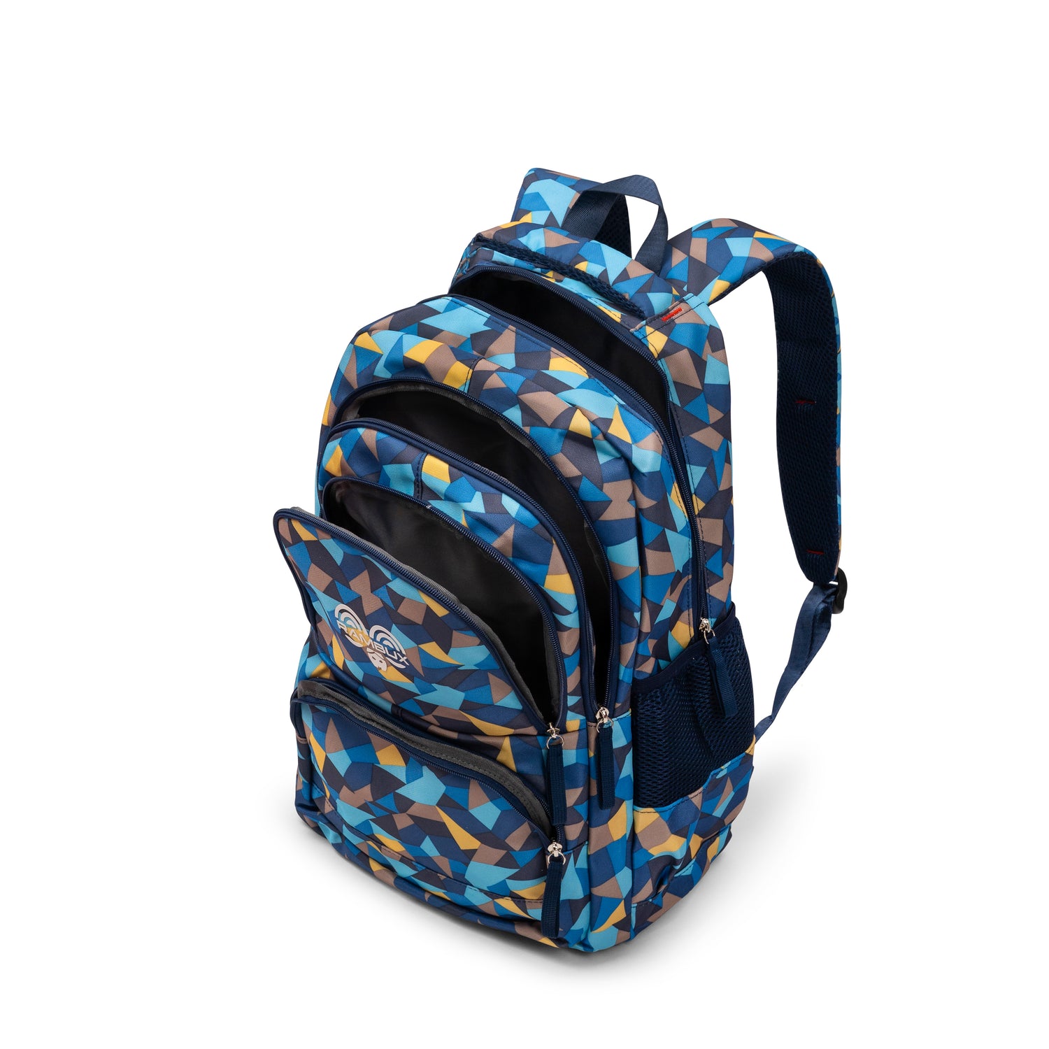 Schooltas Set - Blauw Abstract - 3-delig RAMBUX