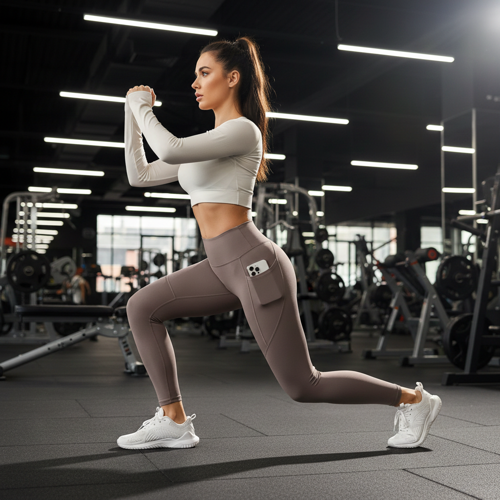 Sportlegging Dames Bruin High Waist