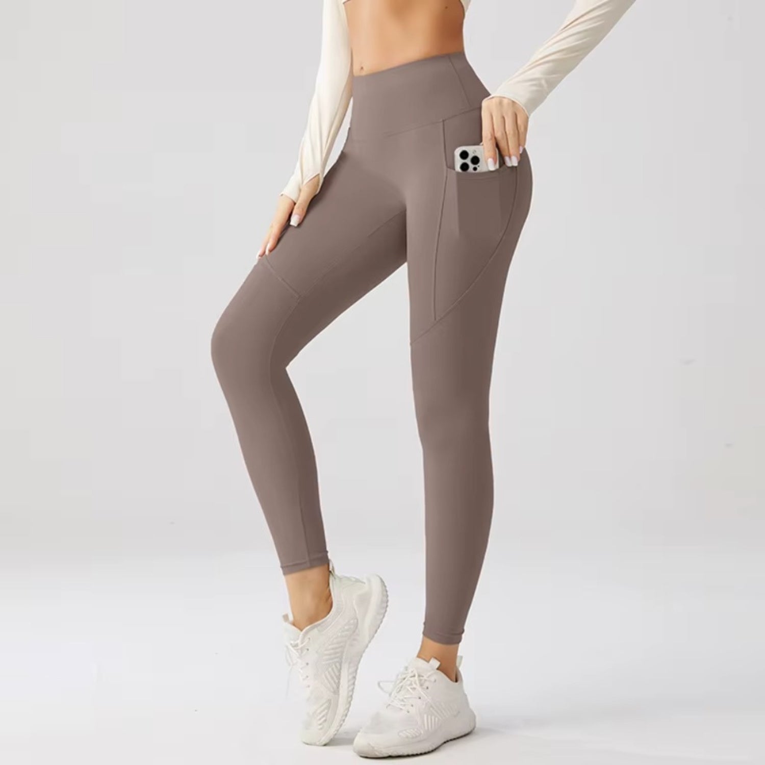 Sportlegging Dames Bruin High Waist