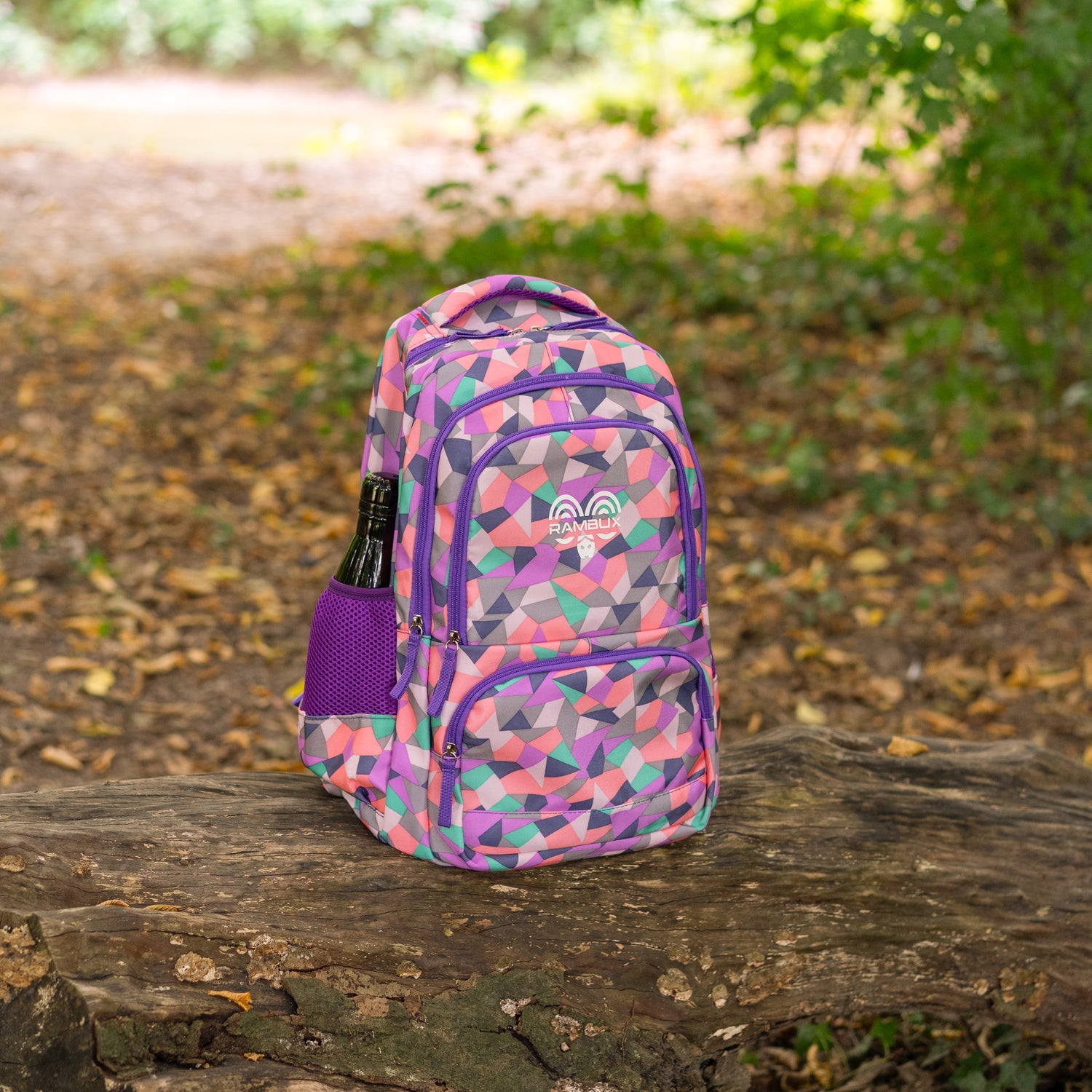 Cartable abstrait violet