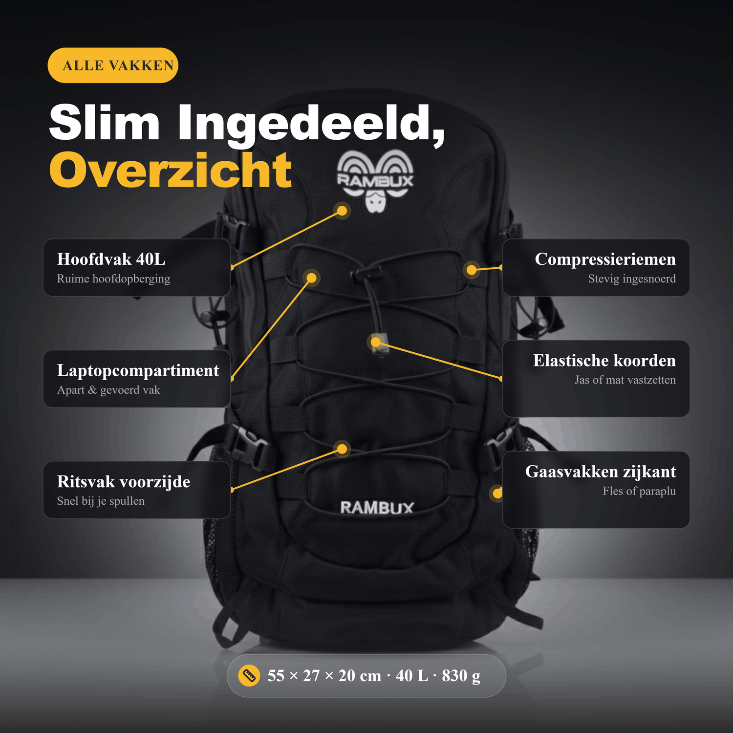 40L Hiking Rugzak Basic