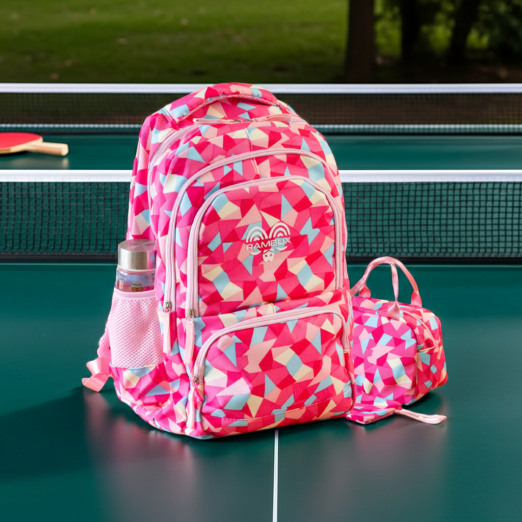 Cartable Abstrait Rose Rouge